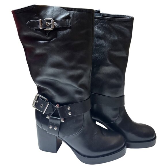 Schutz Kiara Moto Boots Black, Size 8.5 Brand New In Box - Picture 4 of 14